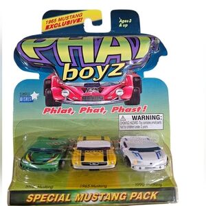 Nwot PHAT Boyz Special Mustang 3 Pack - Green, Yellow, White 2003